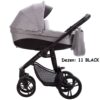 Kolica za bebe Bebetto Holland, set 2/3u1, 11 BLACK (platno)