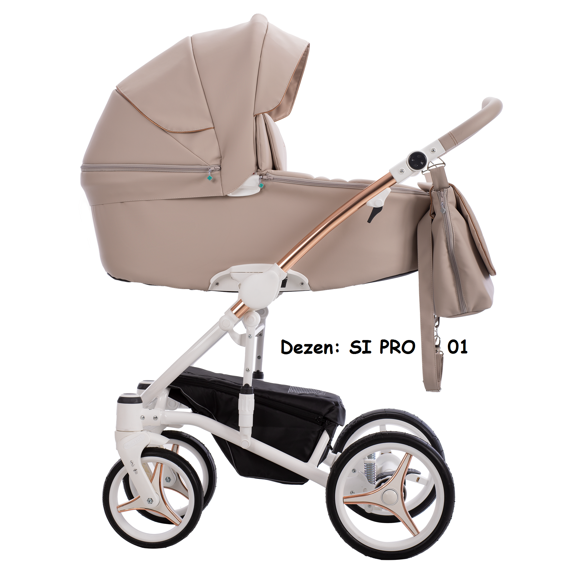 Kolica za bebe Bebetto Torino Premium Class 2/3 u 1 SI PRO 01 (eko koža)
