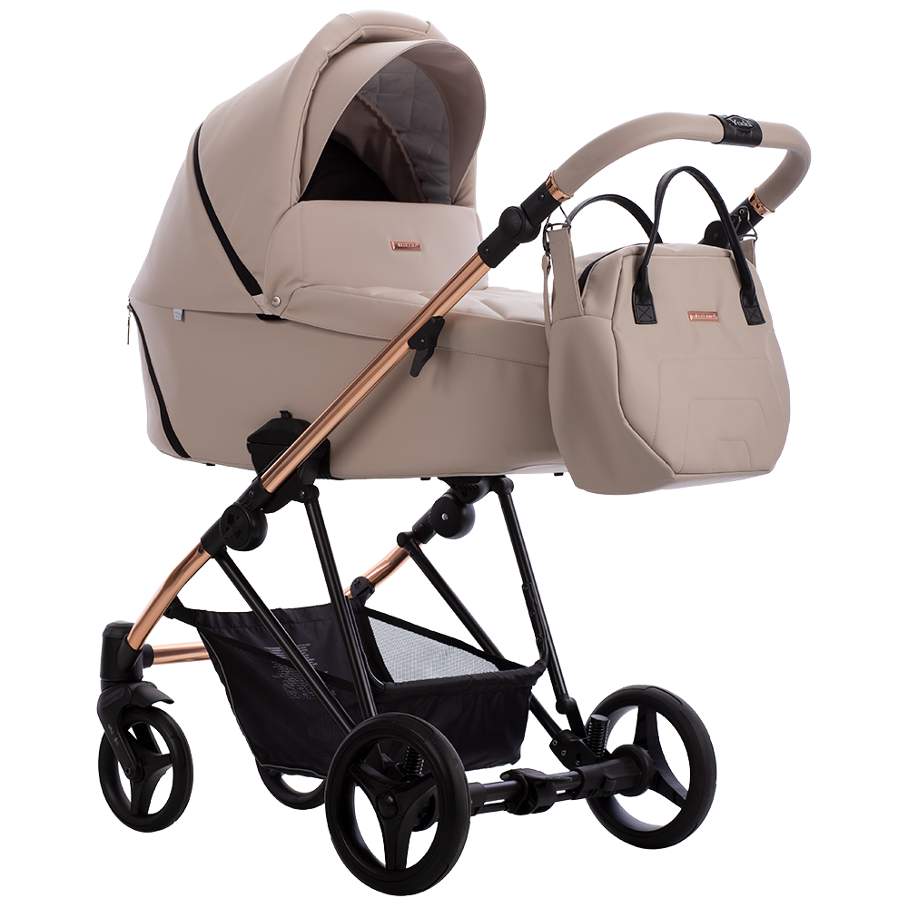 Kolica za bebe Bebetto Yoddi, set 2/3 u 1, platno/eko koža/premium class