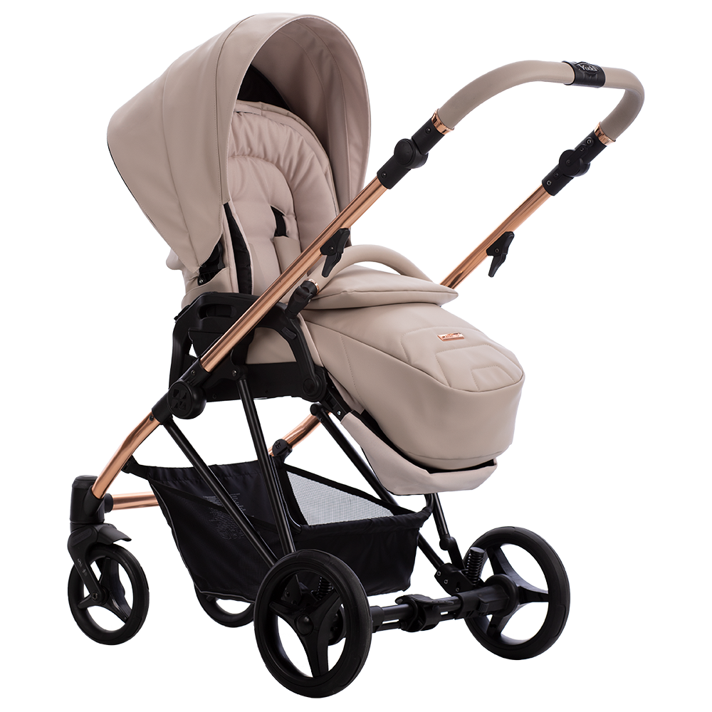 Kolica za bebe Bebetto Yoddi, set 2/3 u 1, platno/eko koža/premium class