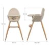 Hranilica za bebe Kinderkraft FINI 2u1 BEIGE