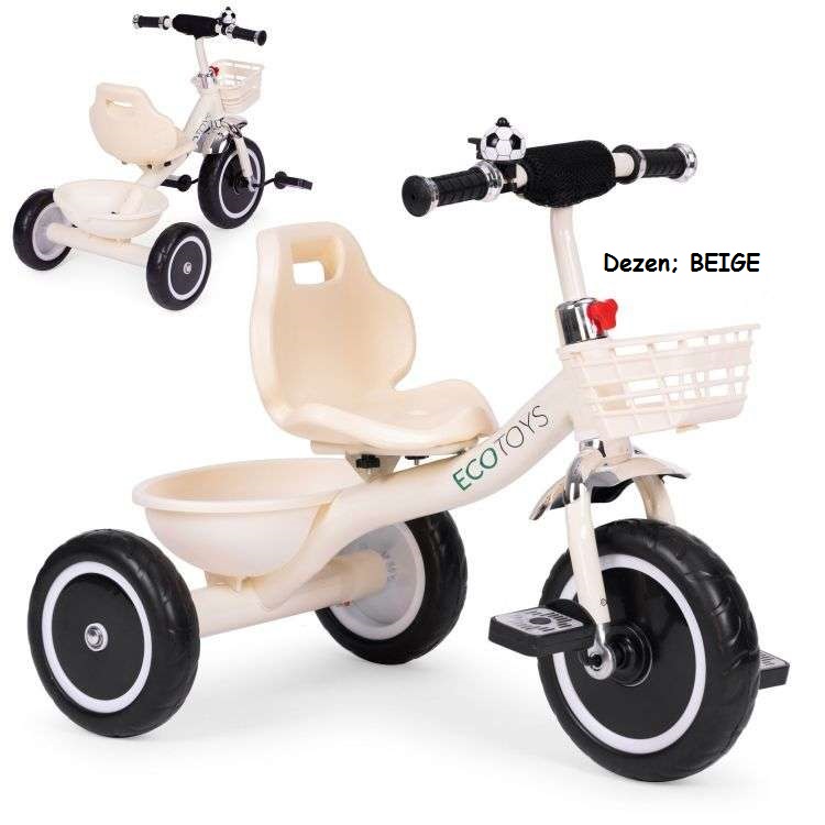 Tricikli/guralica za decu Eco Toys RIDE N GO BEIGE