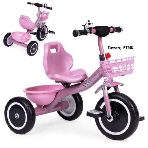 Tricikli/guralica za decu Eco Toys RIDE N GO PINK