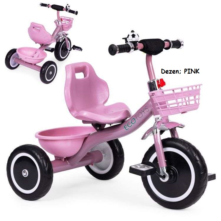 Tricikli/guralica za decu Eco Toys RIDE N GO PINK