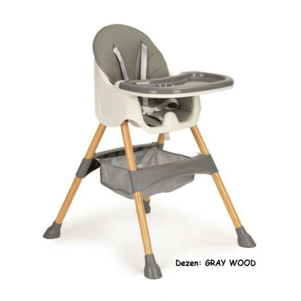 Hranilica za bebe Eco Toys TEO 2u1 GRAY WOOD