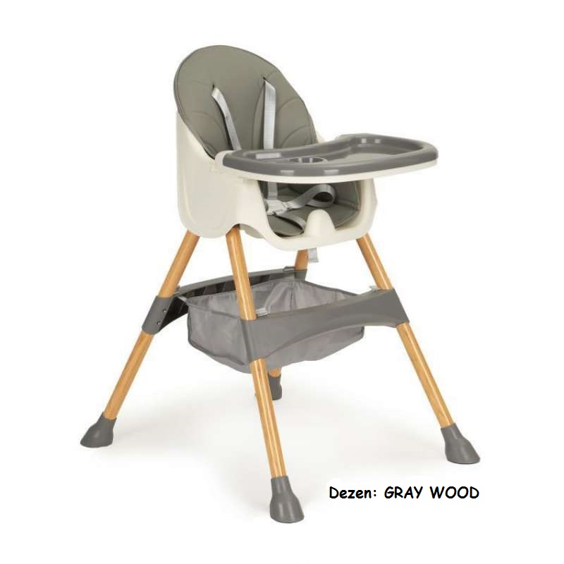 Hranilica za bebe Eco Toys TEO 2u1 GRAY WOOD