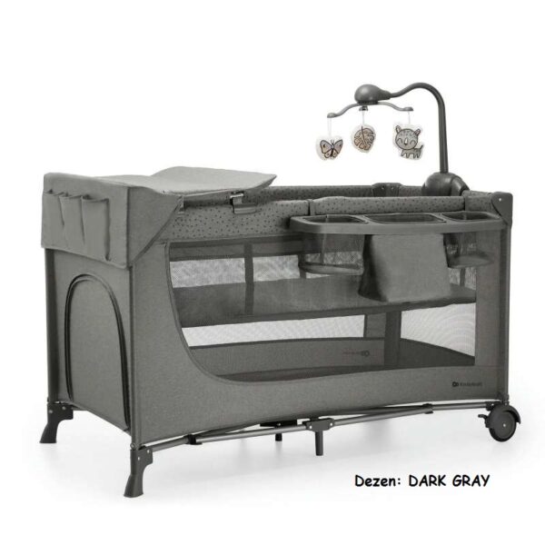 Prenosivi krevetac za bebe Kinderkraft JOY ACC 2u1 DARK GRAY