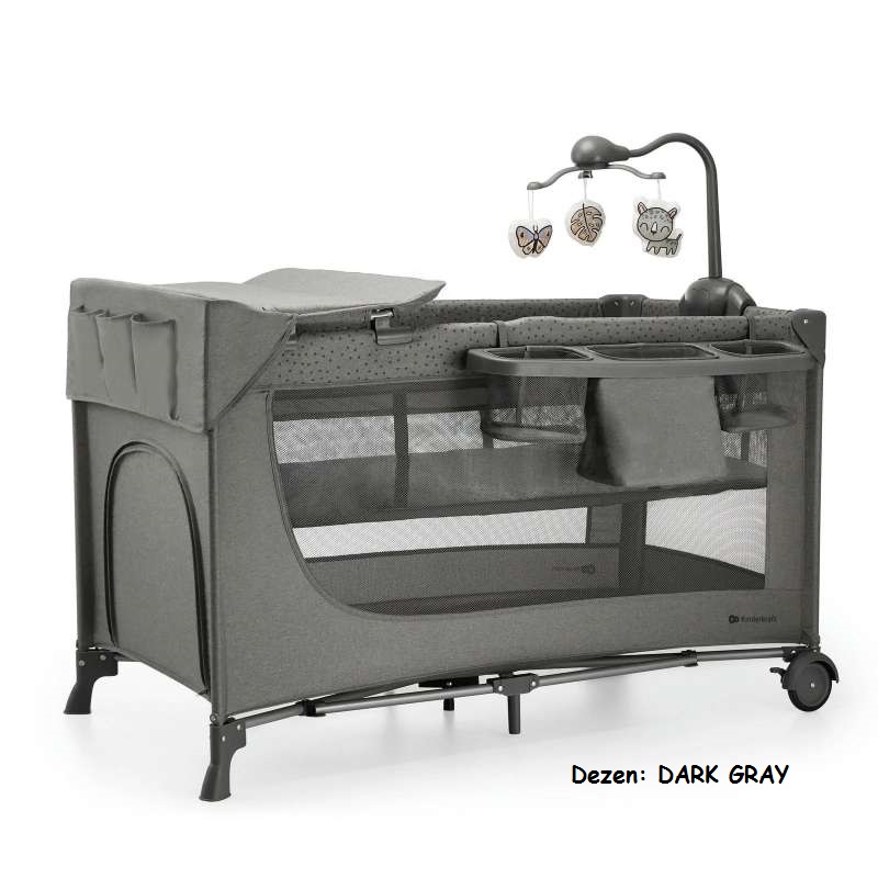 Prenosivi krevetac za bebe Kinderkraft JOY ACC 2u1 DARK GRAY