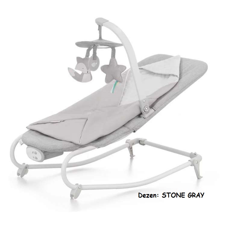 Njihalica za bebe Kinderkraft FELIO 2 STONE GRAY