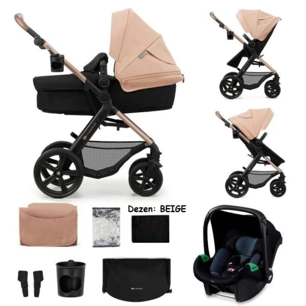 Kolica za bebe Kinderkraft MOOV 2 set 3u1 BEIGE