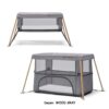 Prenosivi krevetac za bebe Kinderkraft MOVI 2u1 WOOD GRAY