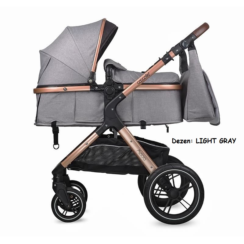 Kolica za bebe Coccolle MELORA set 3u1 LIGHT GRAY