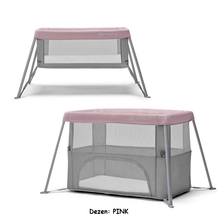 Prenosivi krevetac za bebe Kinderkraft MOVI 2u1 PINK
