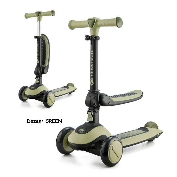 Trotinet za decu Kinderkraft HALLEY 2u1 GREEN