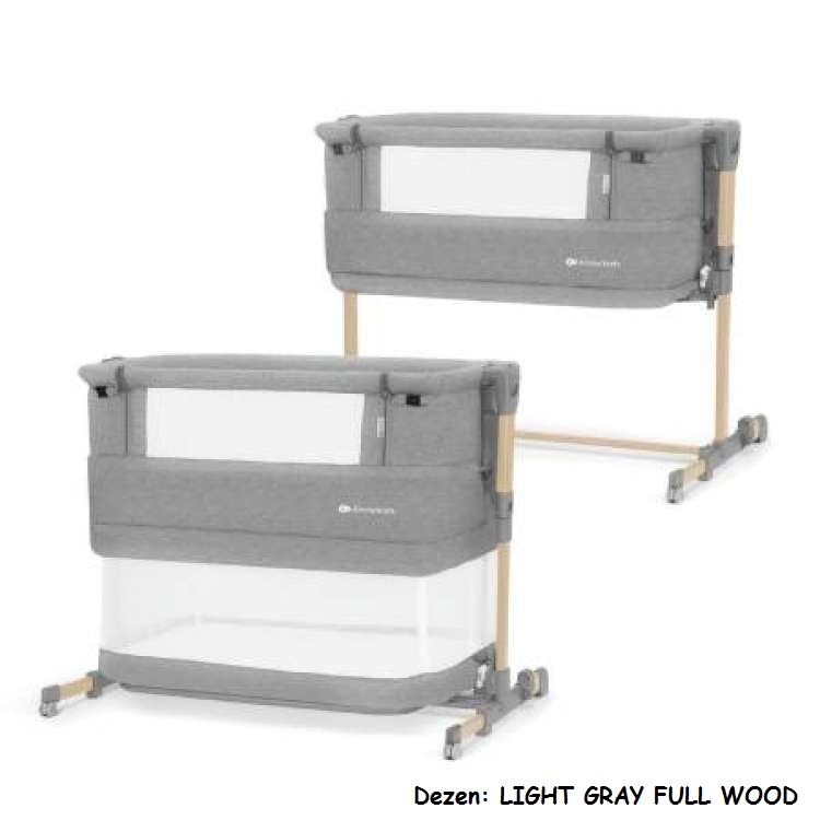 Kolevka za bebe Kinderkraft NESTE GROW 2u1 LIGHT GRAY FULL WOOD