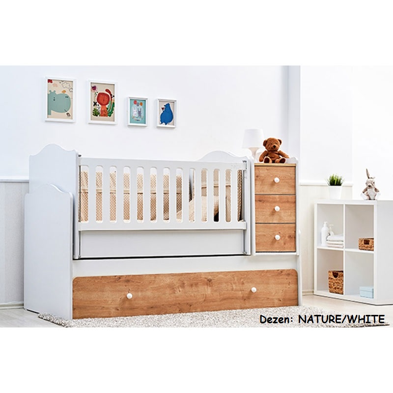 Krevetac za bebe Belis NOVA 6u1 NATUR/WHITE