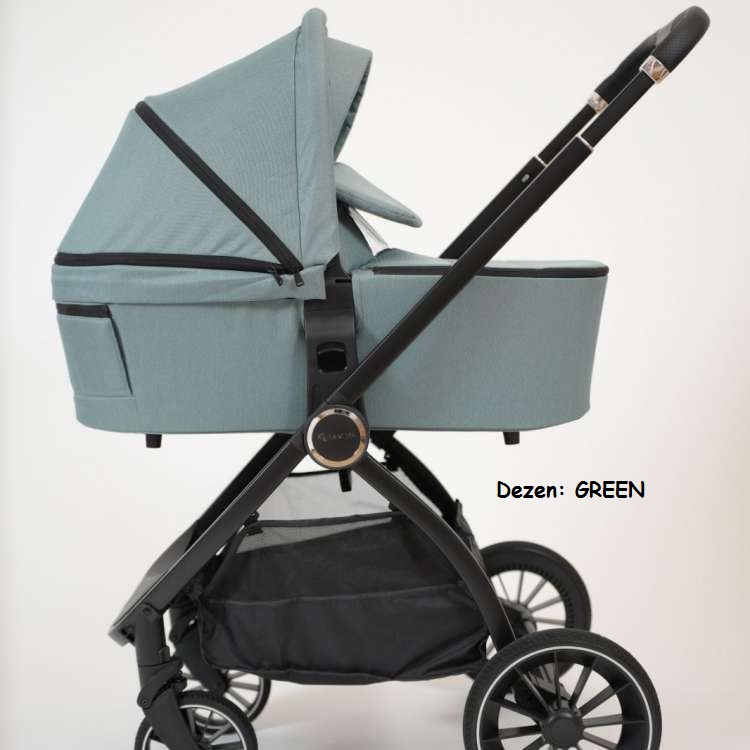 Kolica za bebe La Mama TRIO, set 3u1 GREEN