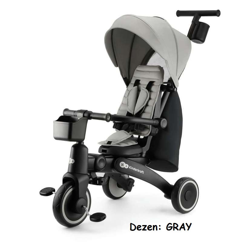 Tricikli / guralica za decu, Kinderkraft JAZZ GRAY