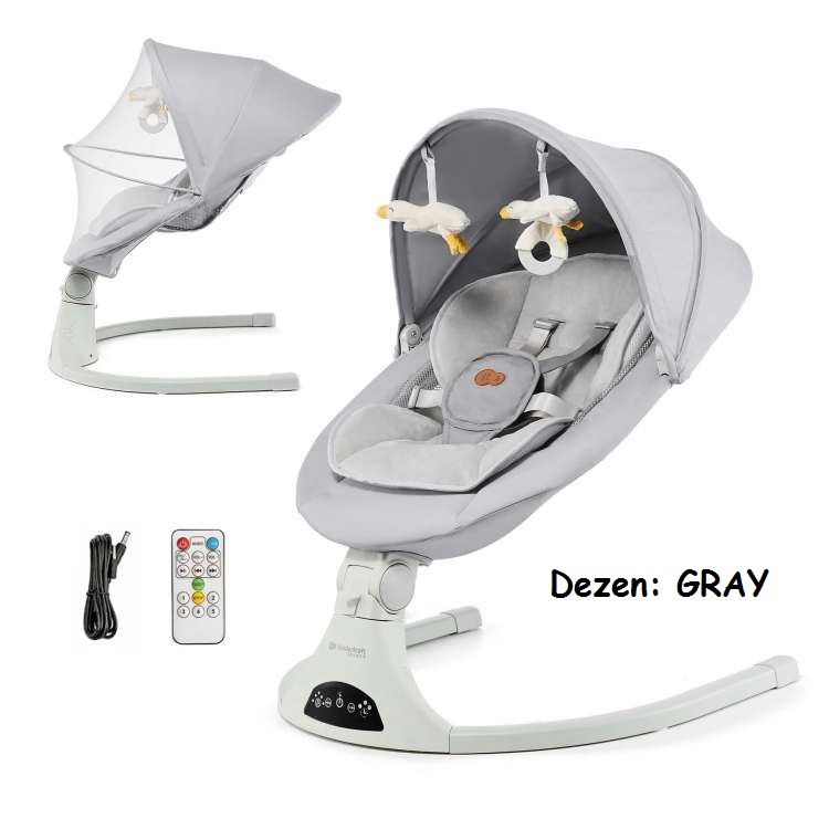 Ljuljaška za bebe Kinderkraft TULSY GRAY