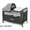 Prenosivi krevetac za bebe Kidnort STUGAN DARK GRAY Prenosivi krevetac za bebe Kidnort STUGAN DARK GRAY
