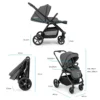 Kolica za bebe Kidnort ALSKAR set 2u1 Kolica za bebe Kidnort ALSKAR set 2u1