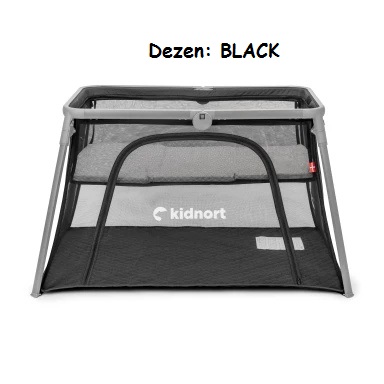 Prenosivi krevetac za bebe Kidnort BLEKE 2u1 BLACK