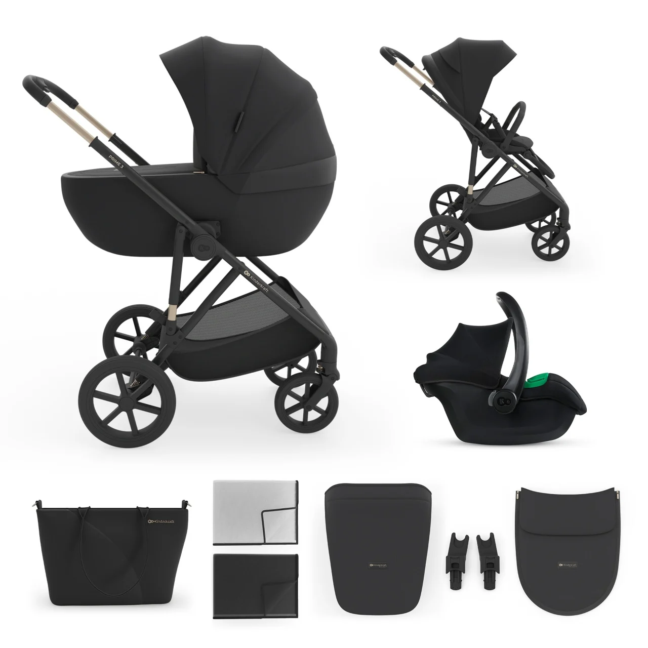Kolica za bebe Kinderkraft PRIME 3 set 3u1