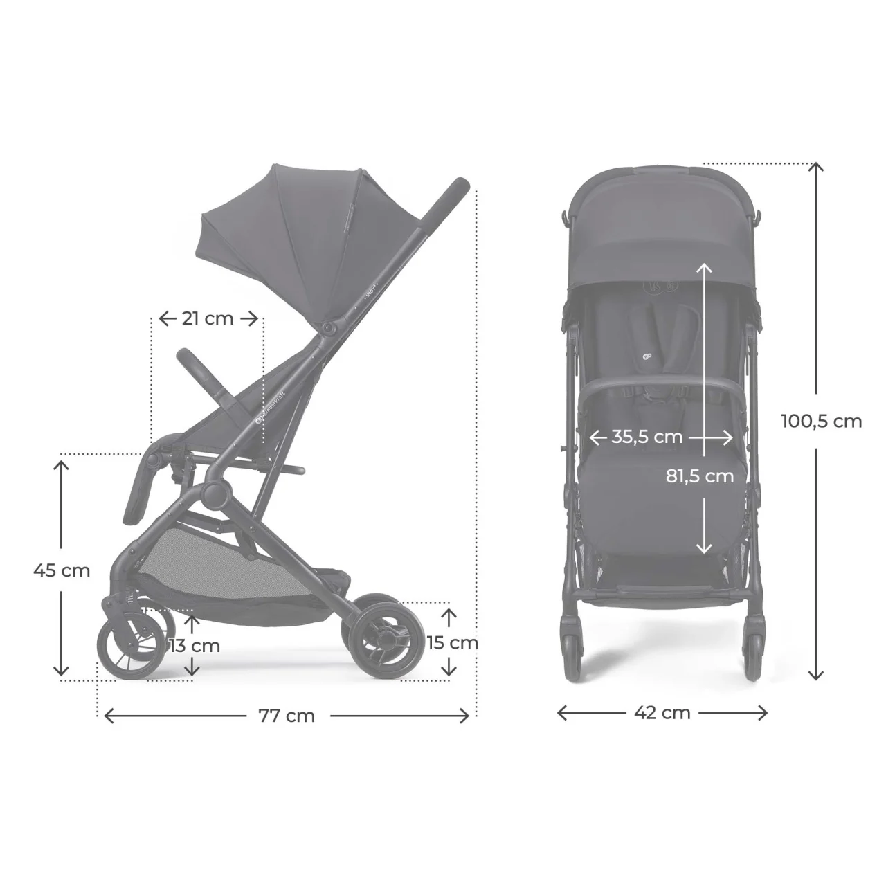 Kišobran kolica Kinderkraft INDY 3 Kišobran kolica Kinderkraft INDY 3