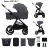 Kolica za bebe Kinderkraft NEA 2 set 2u1 DEEP GRAY Kolica za bebe Kinderkraft NEA 2 set 2u1 DEEP GRAY