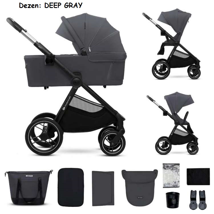 Kolica za bebe Kinderkraft NEA 2 set 2u1 DEEP GRAY
