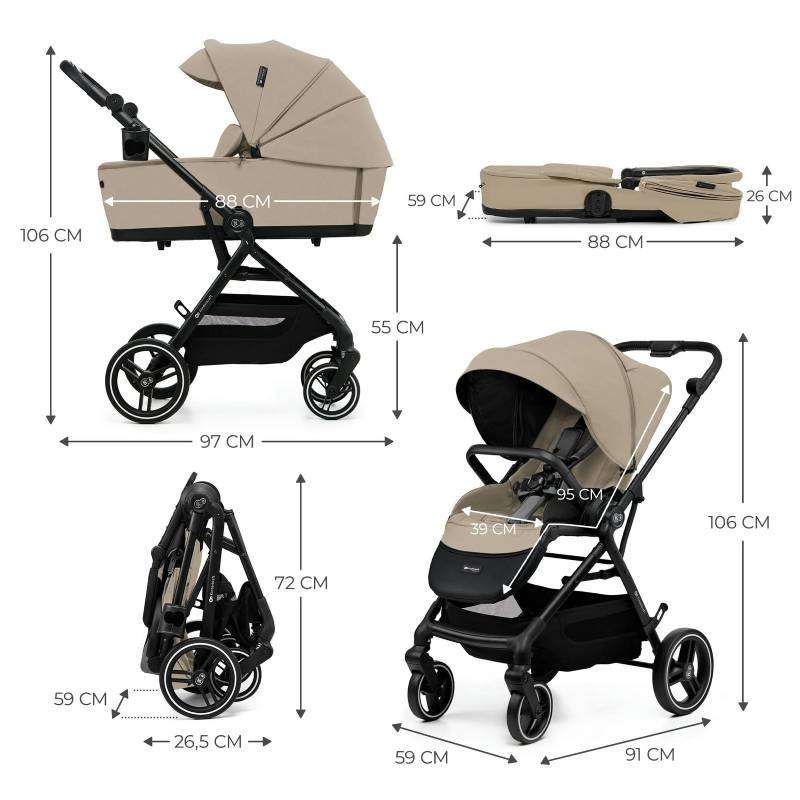 Kolica za bebe Kinderkraft Yoxi, set 2u1