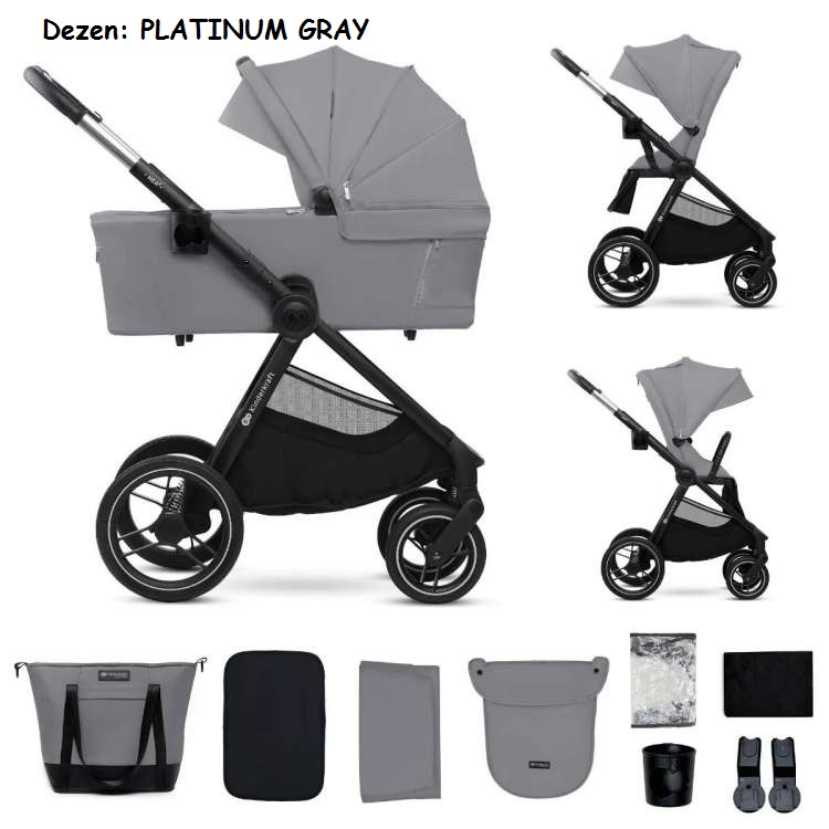 Kolica za bebe Kinderkraft NEA 2 set 2u1 PLATINUM GRAY