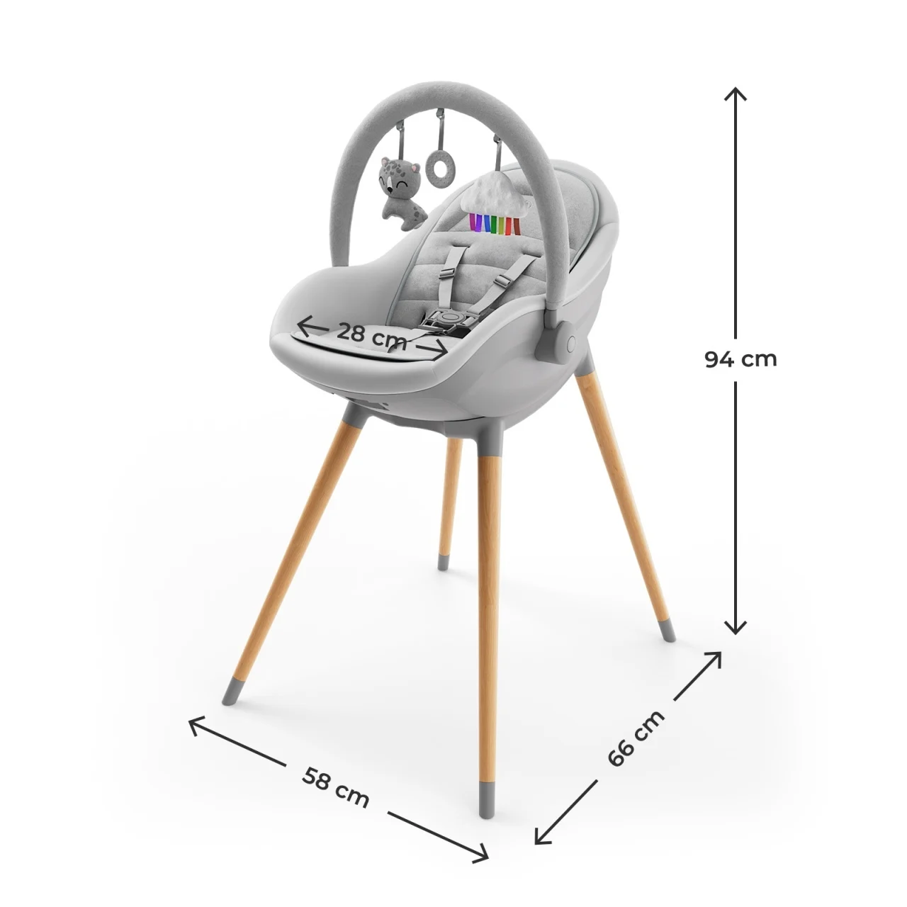 Hranilica za bebe Kinderkraft FINI UP 3u1 GRAY Hranilica za bebe Kinderkraft FINI UP 3u1 GRAY