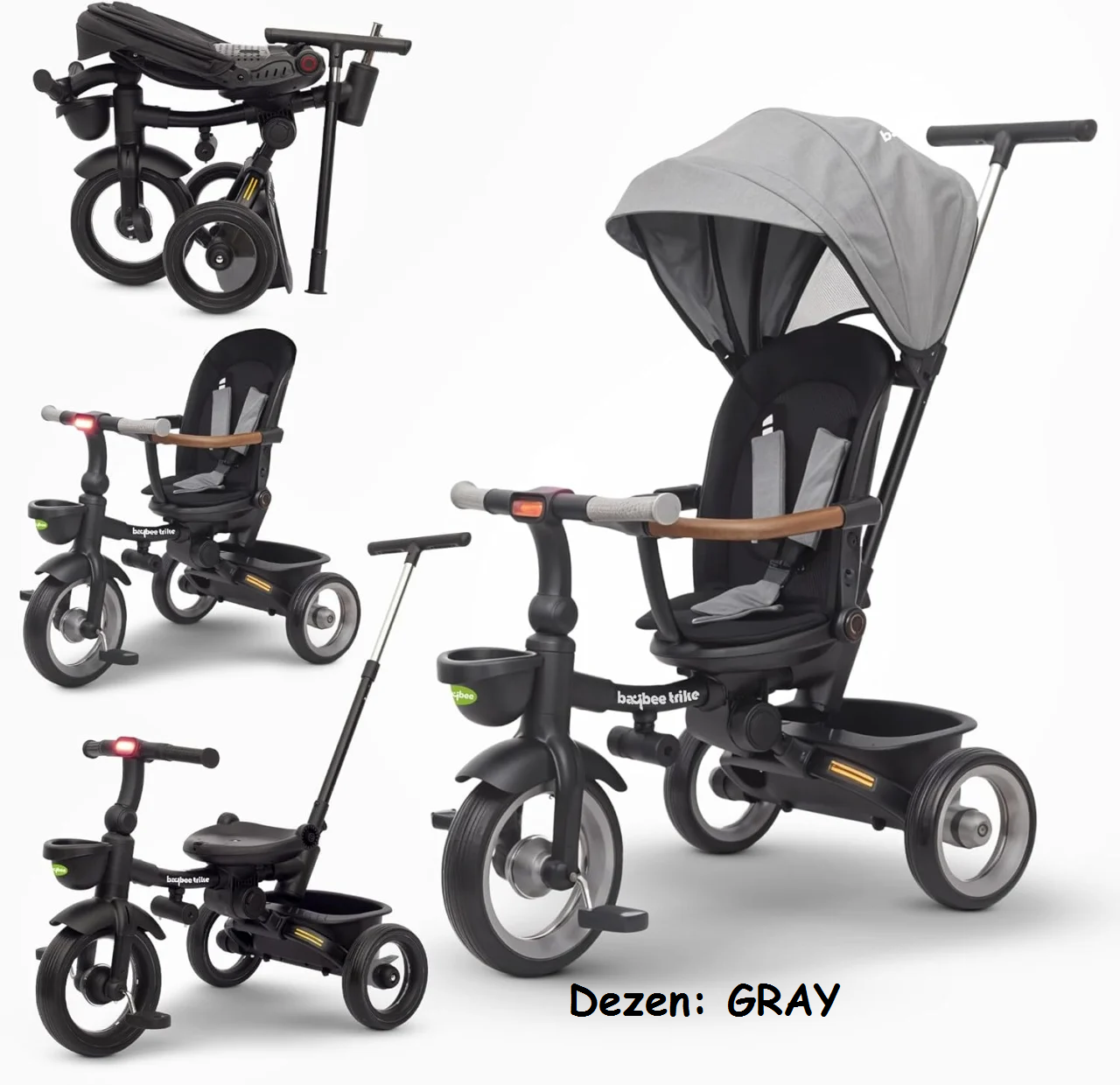 Tricikli za bebe Kidilo KAMARO GRAY