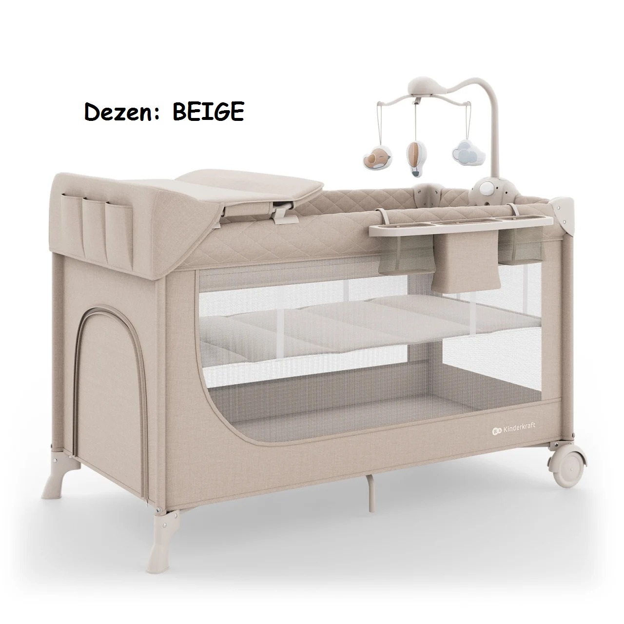 Prenosivi krevetac za bebe Kinderkraft LEODY UP ACC 2u1 BEIGE