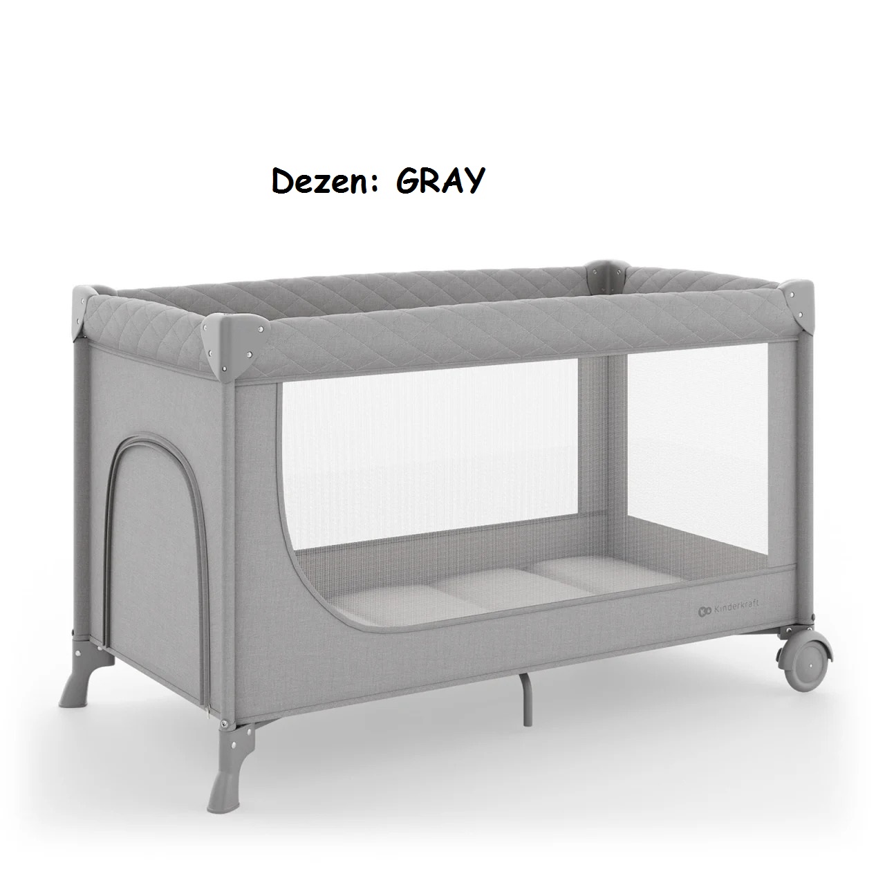 Prenosivi krevetac za bebe Kinderkraft LEODY UP 2u1 GRAY