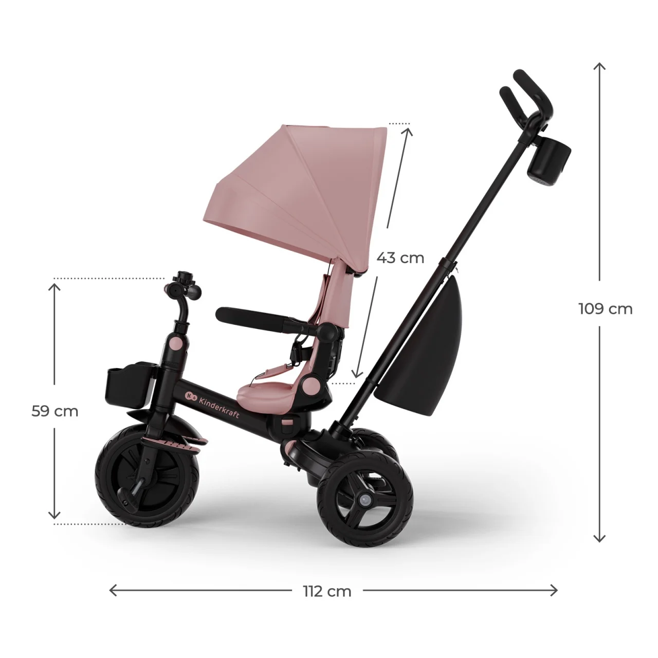 kinderkraft tricikl aveo 2 plus pink2535427